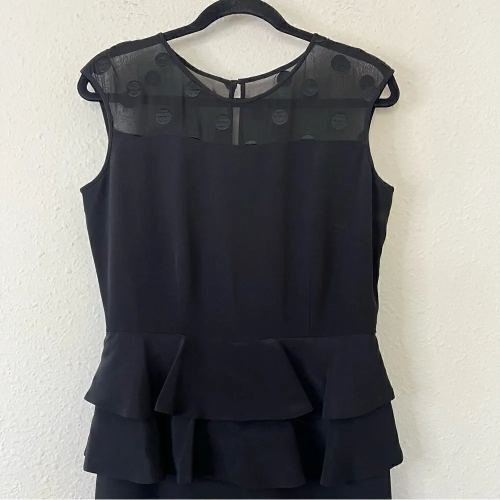 Kate Spade Mademoiselle Sleeveless Black Peplum Jumpsuit NEW Size 6